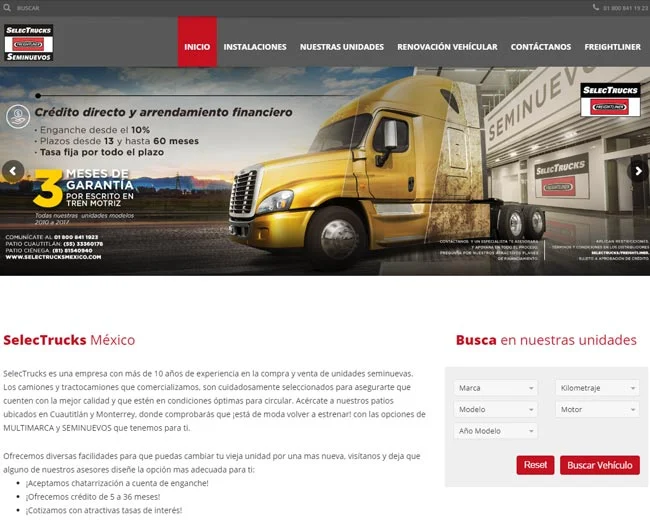 Site Demo SelecTrucks México